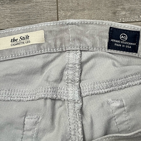 AG Adriano Goldschmied the Stilt cigarette leg corduroy pants in beige - Picture 2 of 11